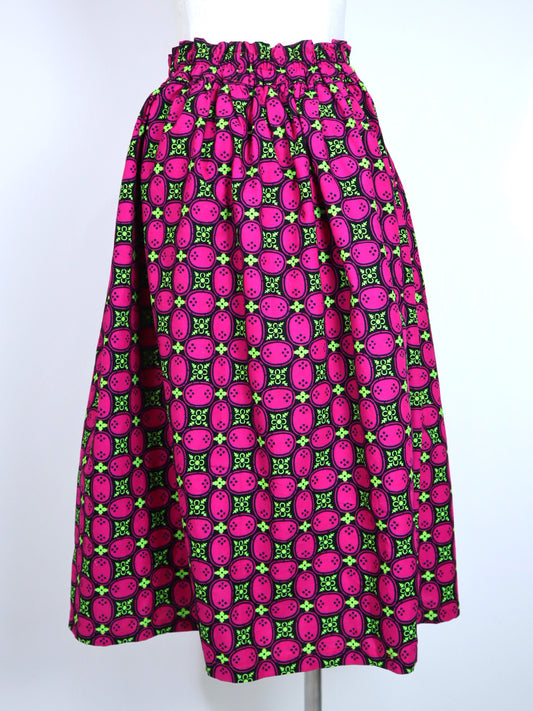 ポケット付きフォークロア・ロングスカート・エッグス