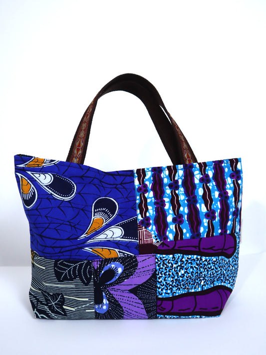 アップサイクルのパッチワーク・モチーフ・トートバッグ/フリーバード