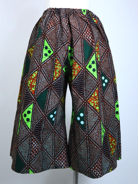 ポケット付きガウチョパンツ/グリーントライアングル