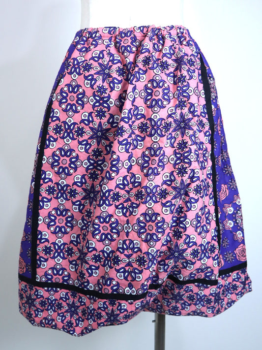 カンガのバルーンスカート・パープル×ピンクローズ