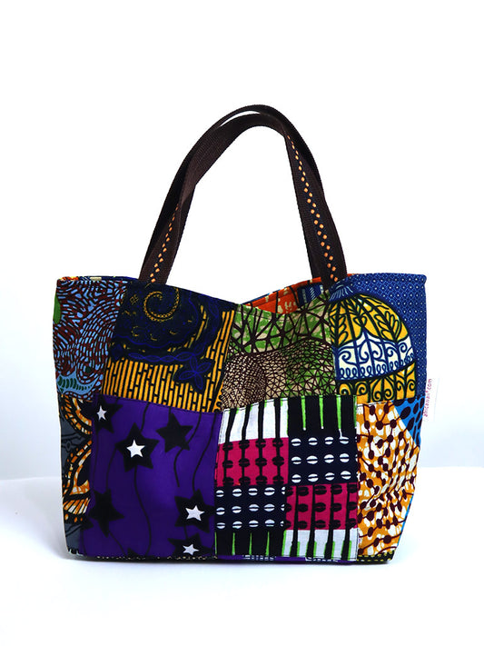 アップサイクルのパッチワーク・モチーフ・トートバッグ/バタフライ