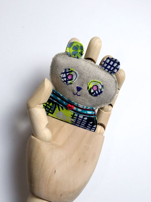 布ブローチ/パンダ0104b