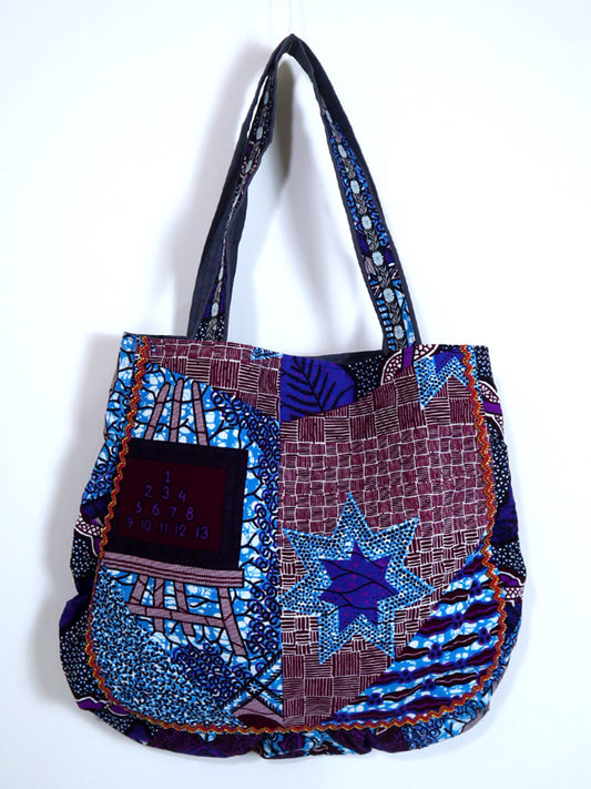 ぷくぷくトートバッグ・ブルーミックス