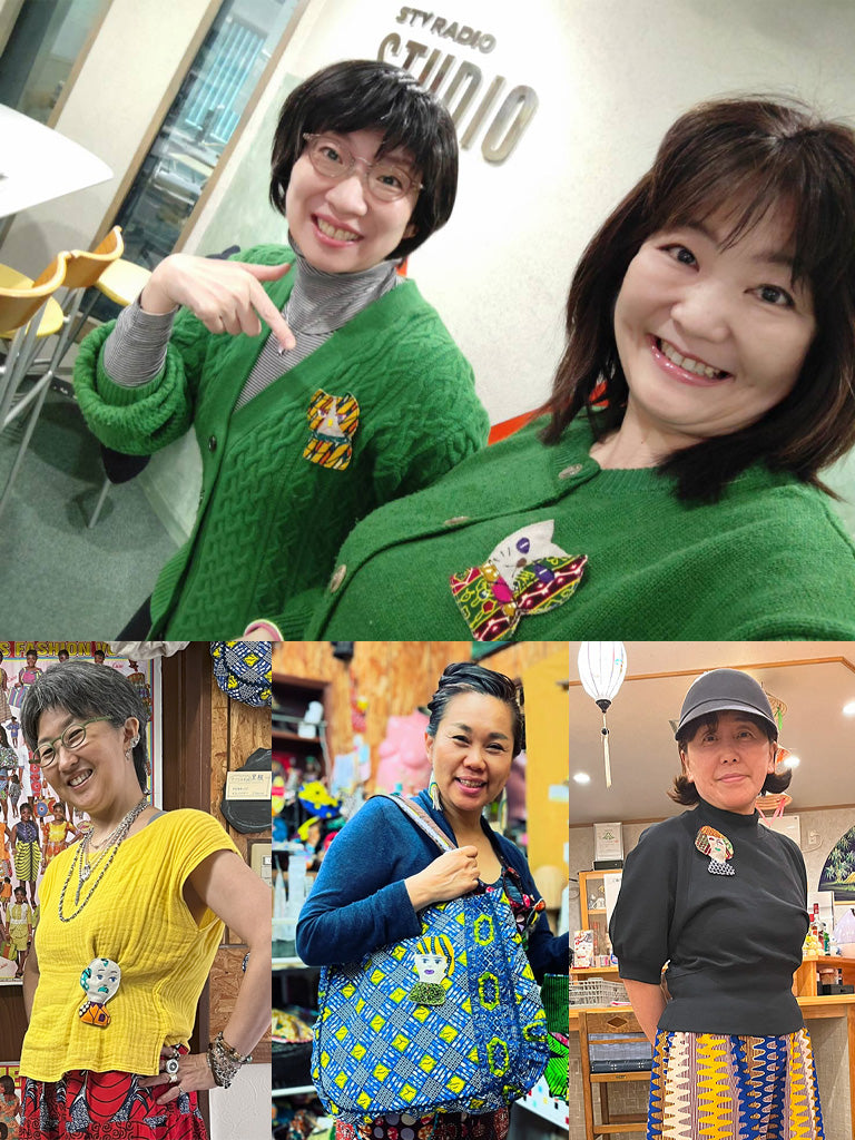 布ブローチ/パンダ0104b