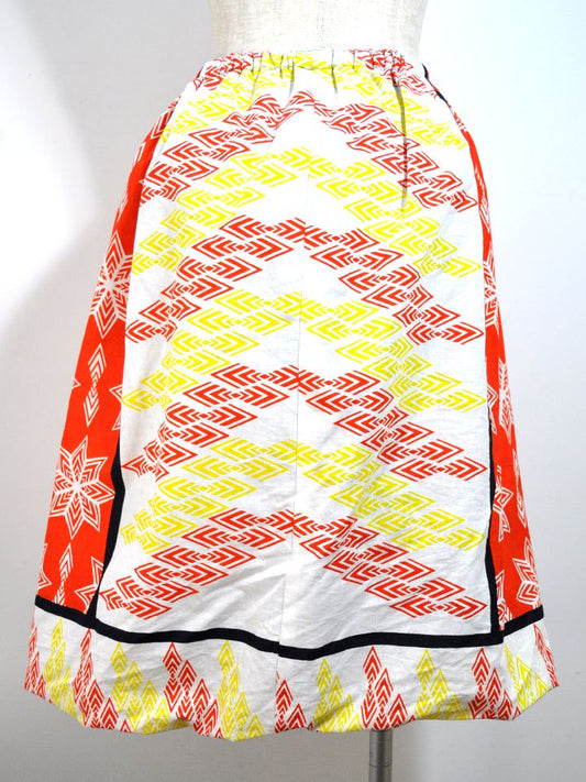 カンガのバルーンスカート・オレンジ&ホワイトクリスタル