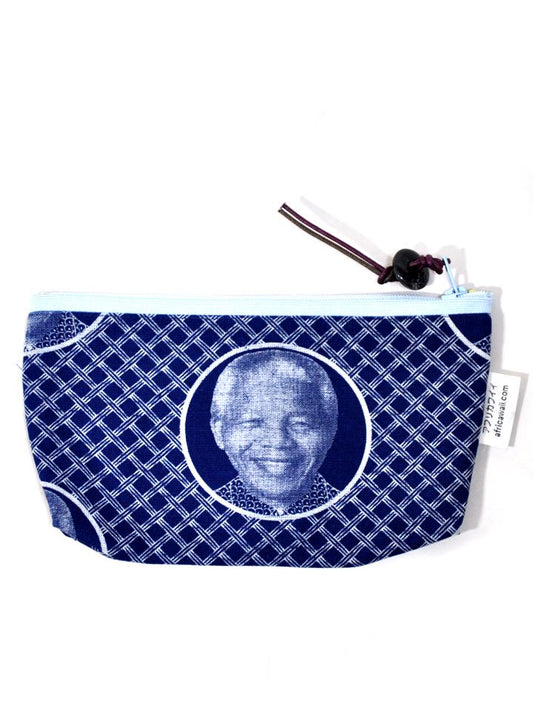 ネルソン・マンデラのペンケース/ブルー×ライトブルー