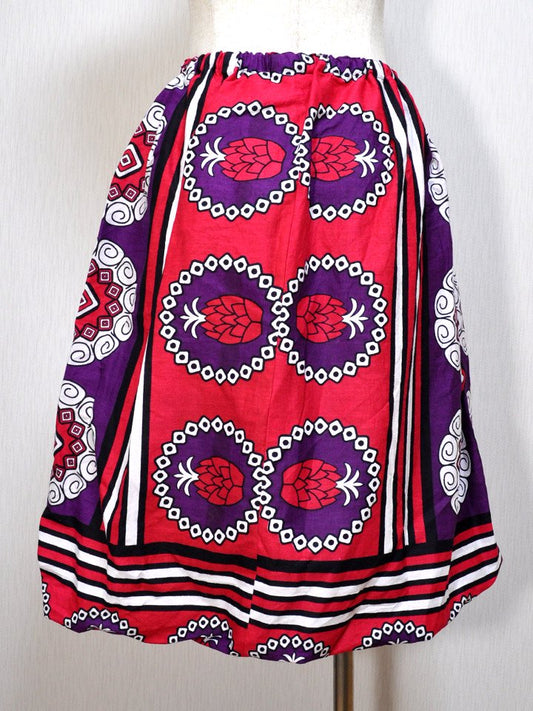 カンガのバルーンスカート・パープル&ピンクパイナップル