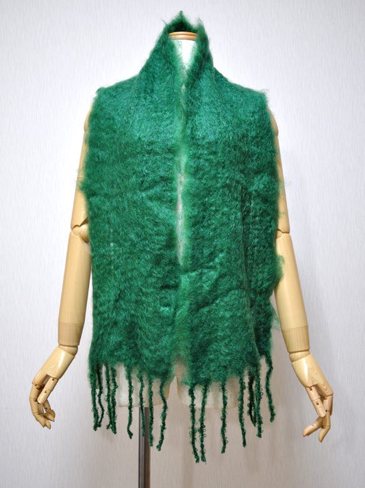 南アフリカのモヘアのマフラー・グリーン