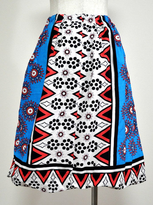 カンガのバルーンスカート・ブルー×オレンジサークル