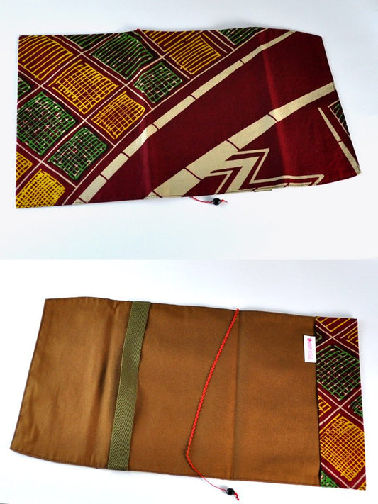 【単行本(四六判)用】アフリカンプリントのブックカバー・ブラウンボックス