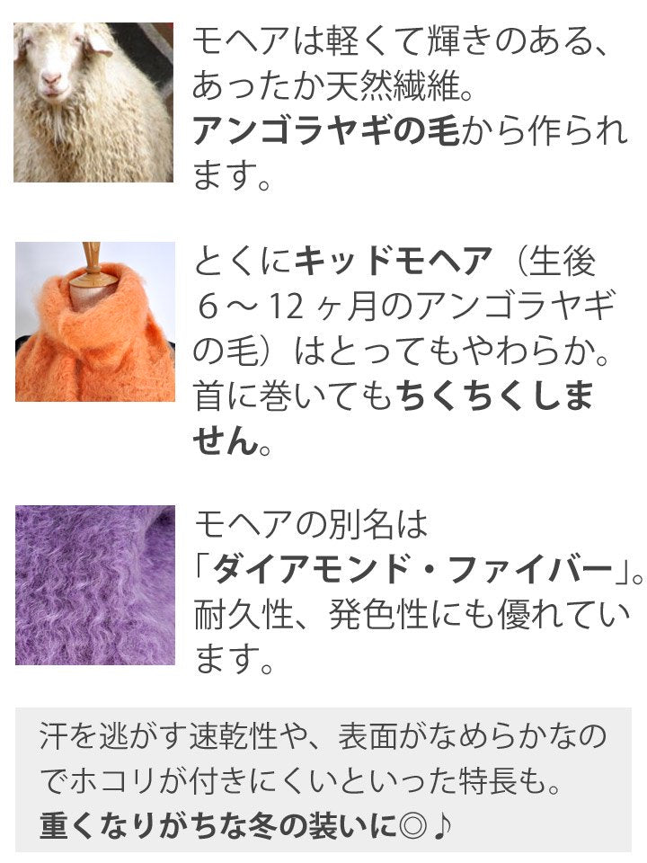 南アフリカのモヘアのマフラー・ターコイズブルー
