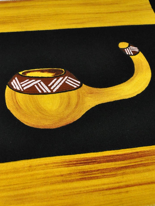 ジンバブエのプレースマット・ひょうたんの柄杓A