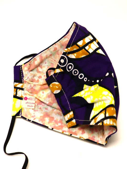 アフリカンプリントの立体型マスク i10