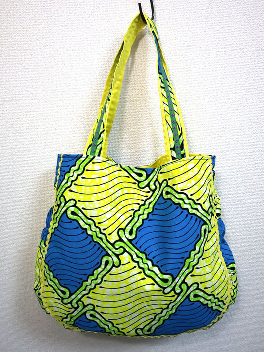 ぷくぷくトートバッグ・イエロー×グリーンヘアピン