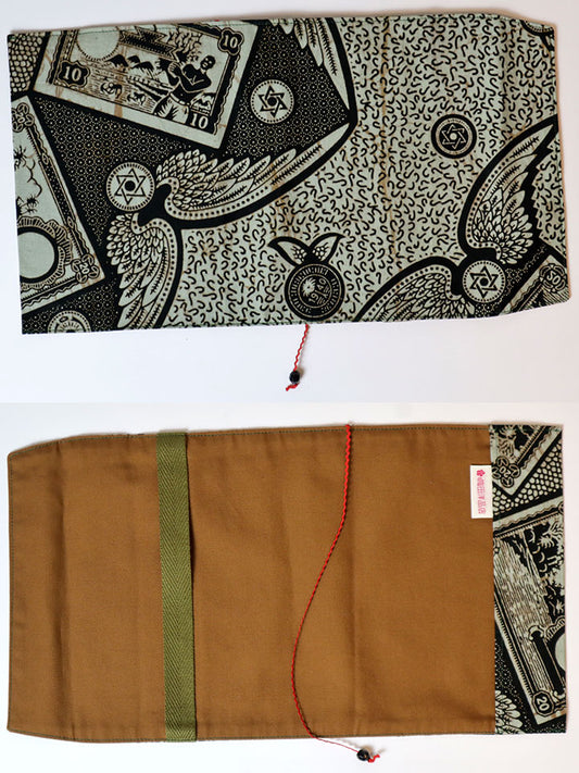 【単行本(四六判)用】アフリカンプリントのブックカバー・バンクノート