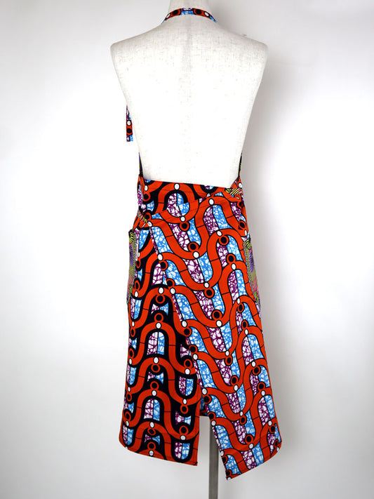 上下別布エプロン・ピーコックフェザー