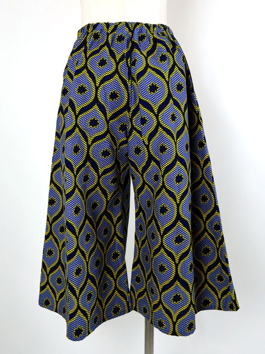 ポケット付きガウチョパンツ/ブルーダマスク