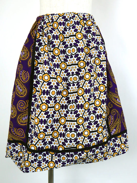 カンガのバルーンスカート・パープル×ペイズリー