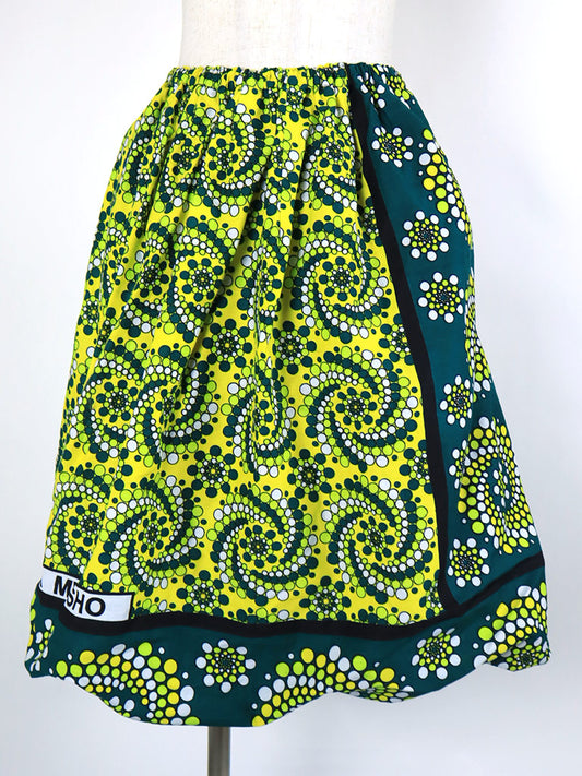 カンガのバルーンスカート・イエロー×パール