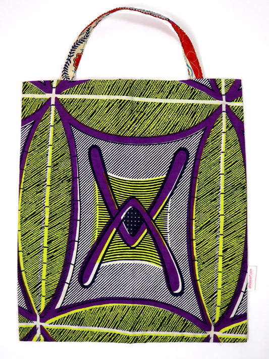 表裏別柄の着替え入れバッグ・レッド×ブルー