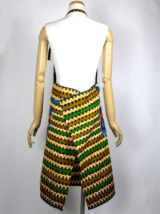 上下別布エプロン・グリーンライン