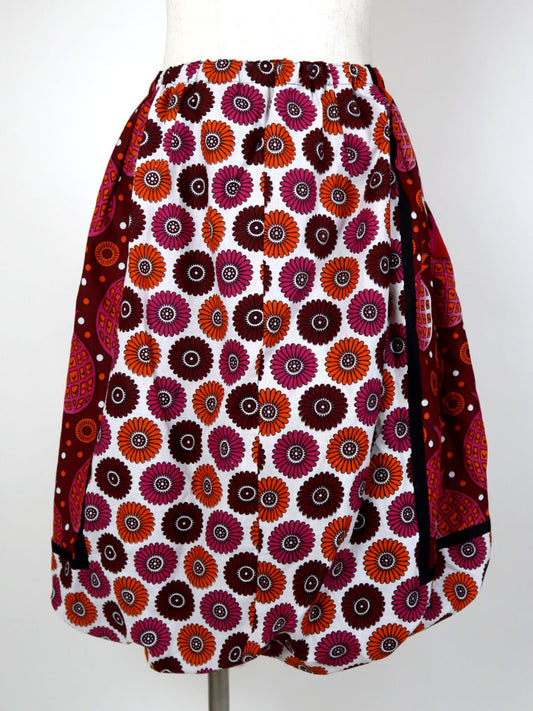 カンガのバルーンスカート・レッドパイナップル