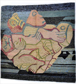 画像をギャラリービューアに読み込む, ジンバブエの手織りタペストリー・亀と男たち

