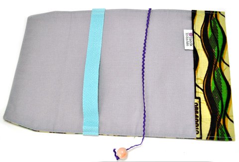 【新書用】アフリカンプリントのブックカバー・グリーン