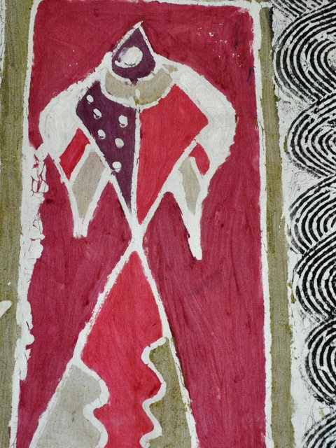 ジンバブエのバティック・トカゲとサカナ