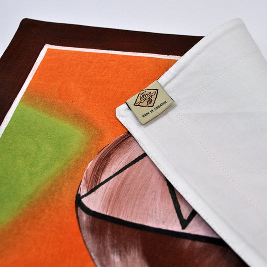 ジンバブエのプレースマット・ポットA