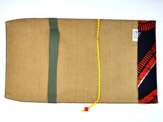 【単行本(四六判)用】アフリカンプリントのブックカバー・スペード&クラブ