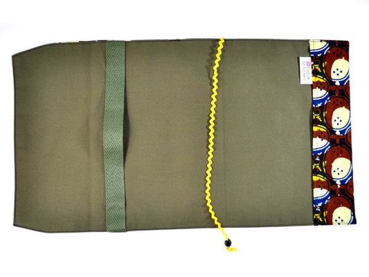 【単行本(四六判)用】アフリカンプリントのブックカバー・コーヒービーンズ