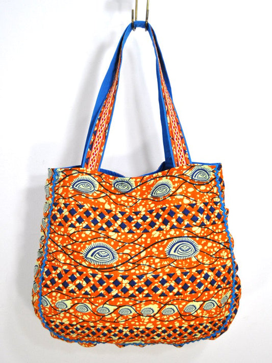 ぷくぷくトートバッグ・オレンジ&アイズ