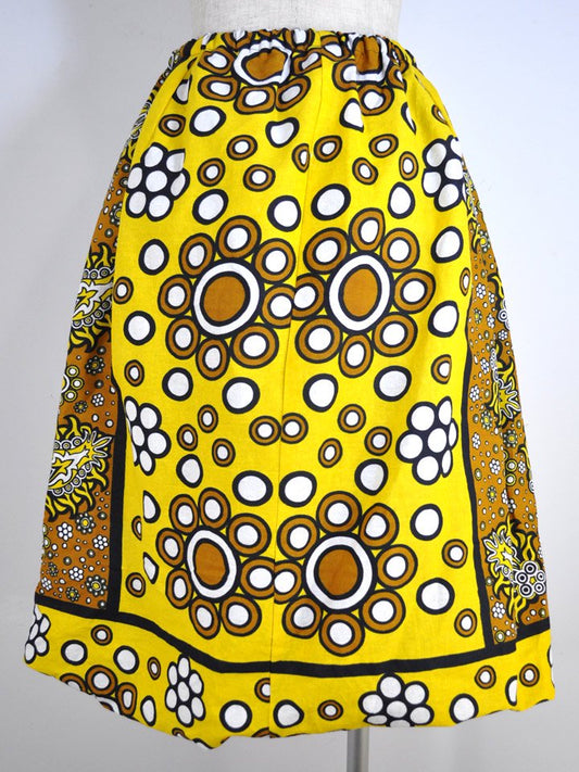 カンガのバルーンスカート・蕾と花