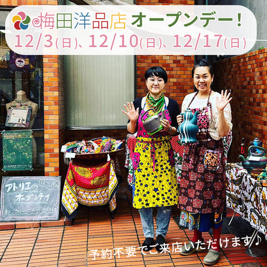 12/3(日)、10(日)&17(日)は予約不要のオープンデー♪ 2023