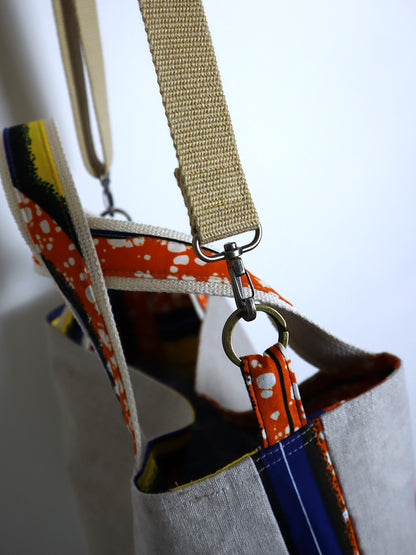 リネンの2wayトートバッグ・レッドフィッシュ