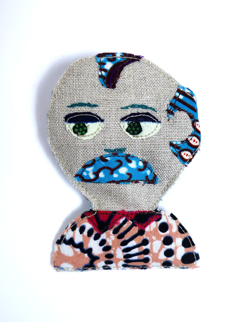 布ブローチ/ジェントルマン0711