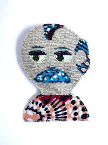 布ブローチ/ジェントルマン0711