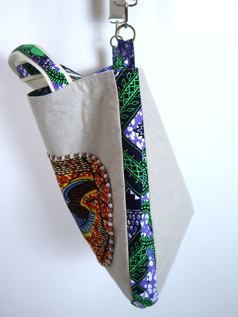 リネンの2wayトートバッグ・フライングバード