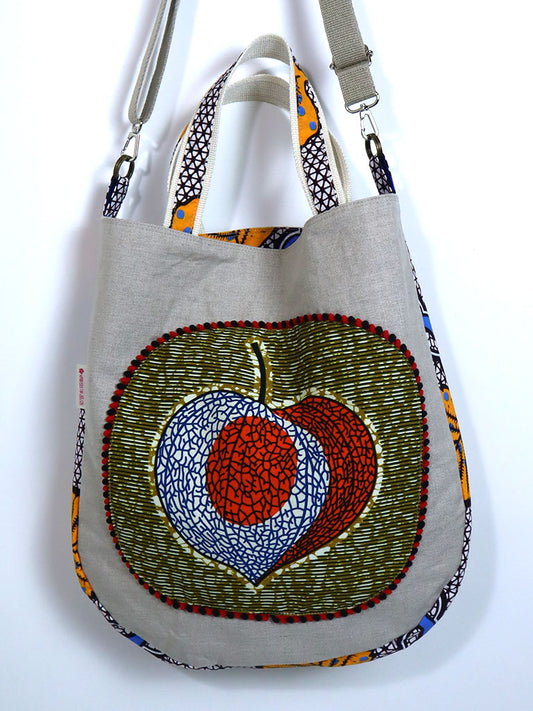 リネンの2wayトートバッグ・ほおずき