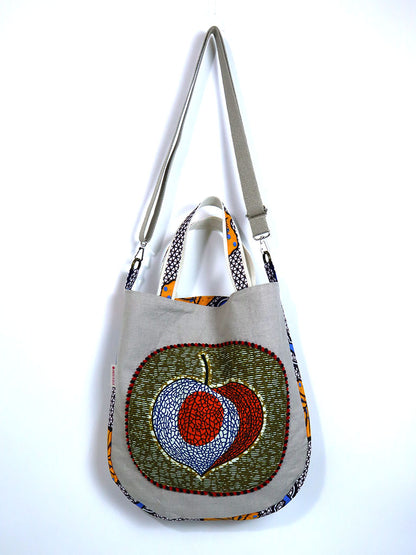 リネンの2wayトートバッグ・ほおずき