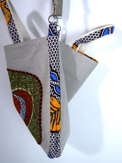 リネンの2wayトートバッグ・ほおずき