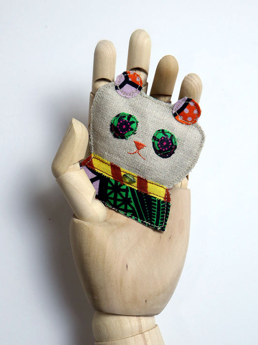 布ブローチ/パンダ0104a