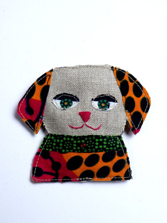 布ブローチ/60104d