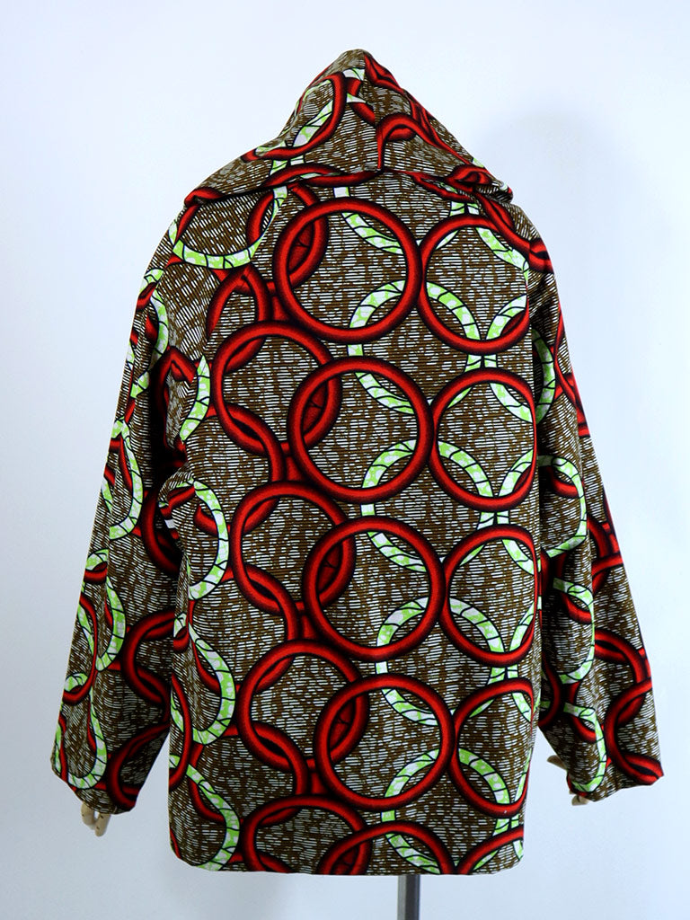 ポケット付きジップアップパーカー・レッドリングス