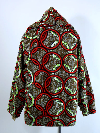 ポケット付きジップアップパーカー・レッドリングス