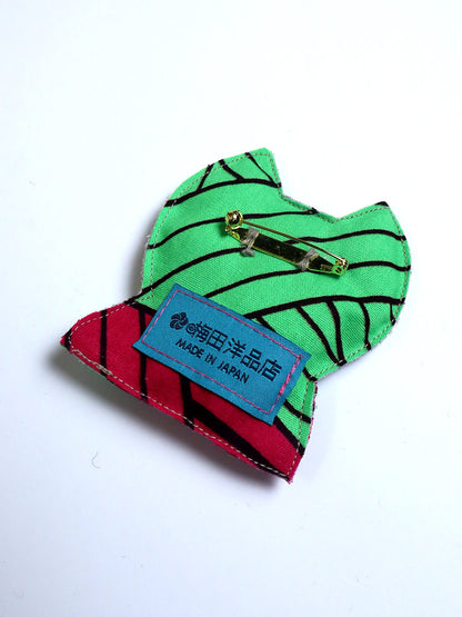 布ブローチ/キャット0215a