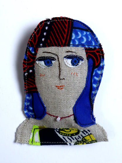 布ブローチ/アクトレス0215d