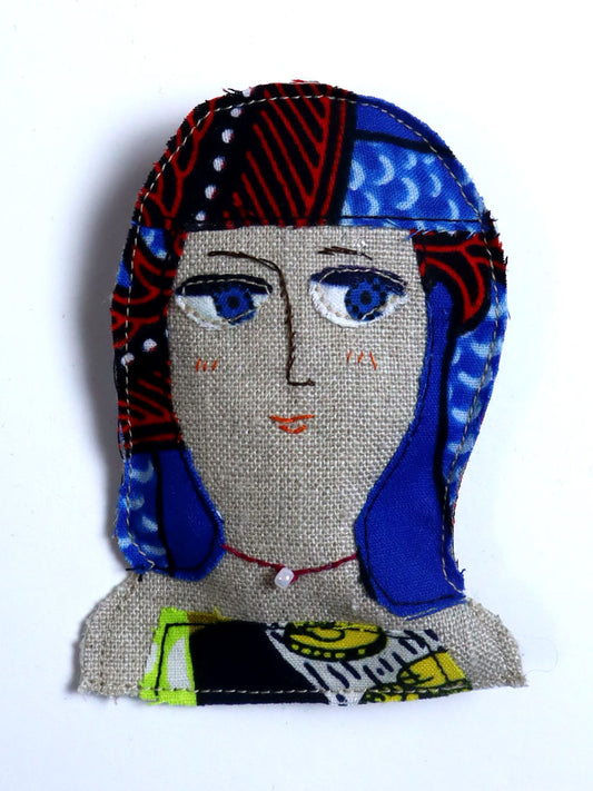 布ブローチ/アクトレス0215d