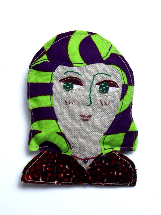 布ブローチ/アクトレス0313a